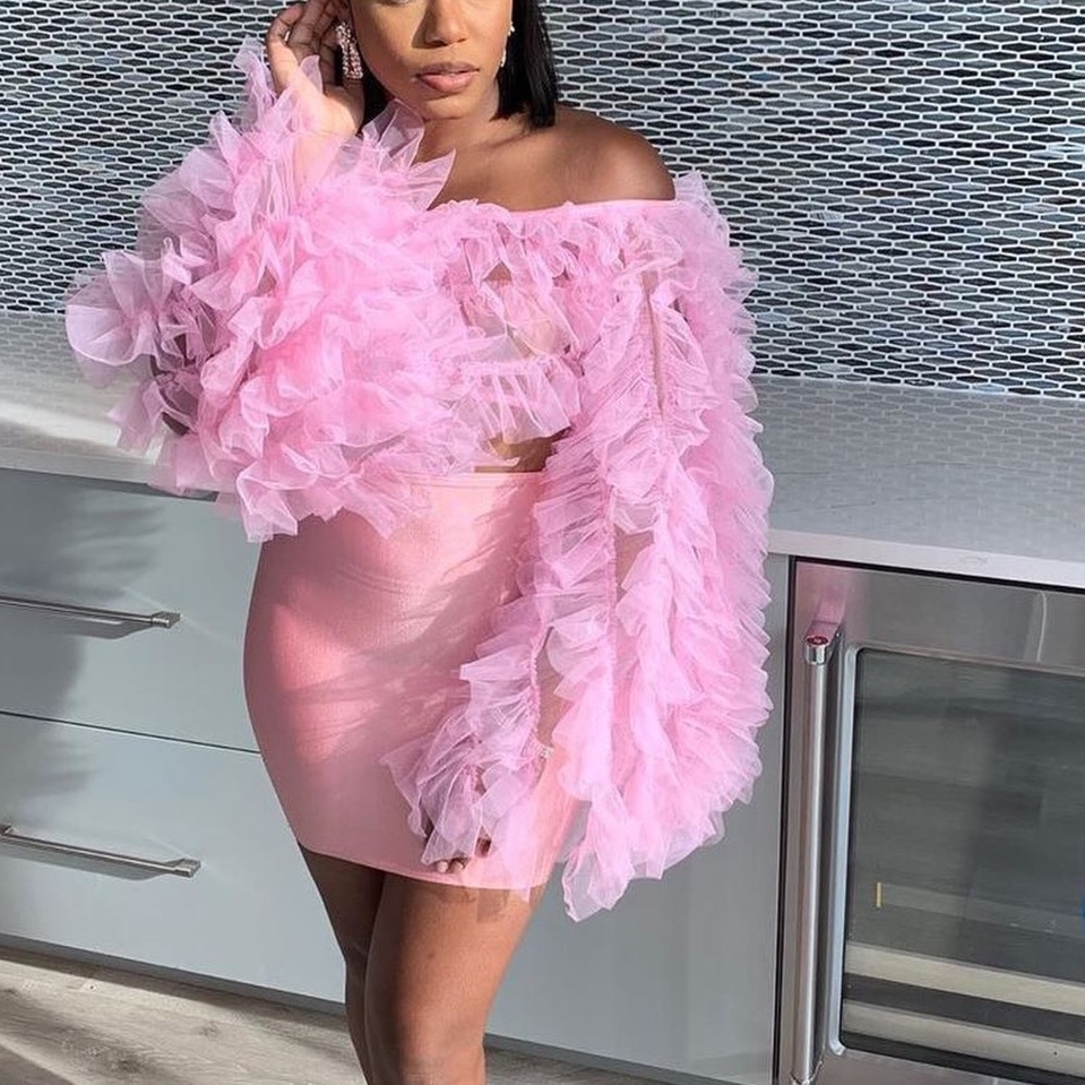 Pink Tulle Top